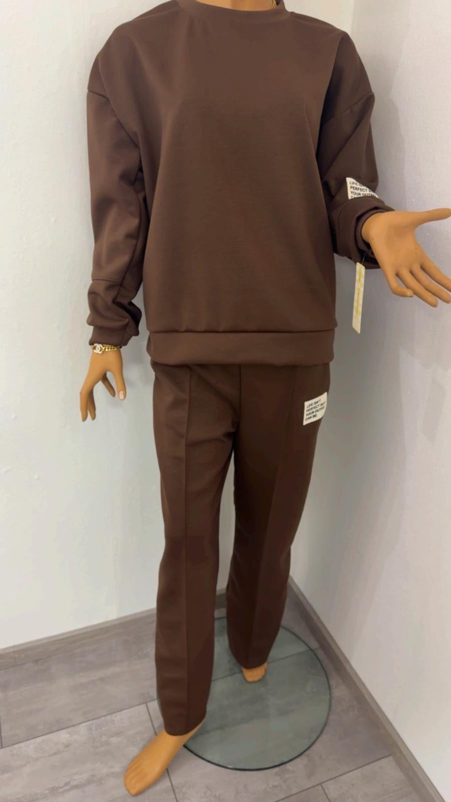 Cozy & Chic – Zweiteiler-Set in warmem Schokobraun