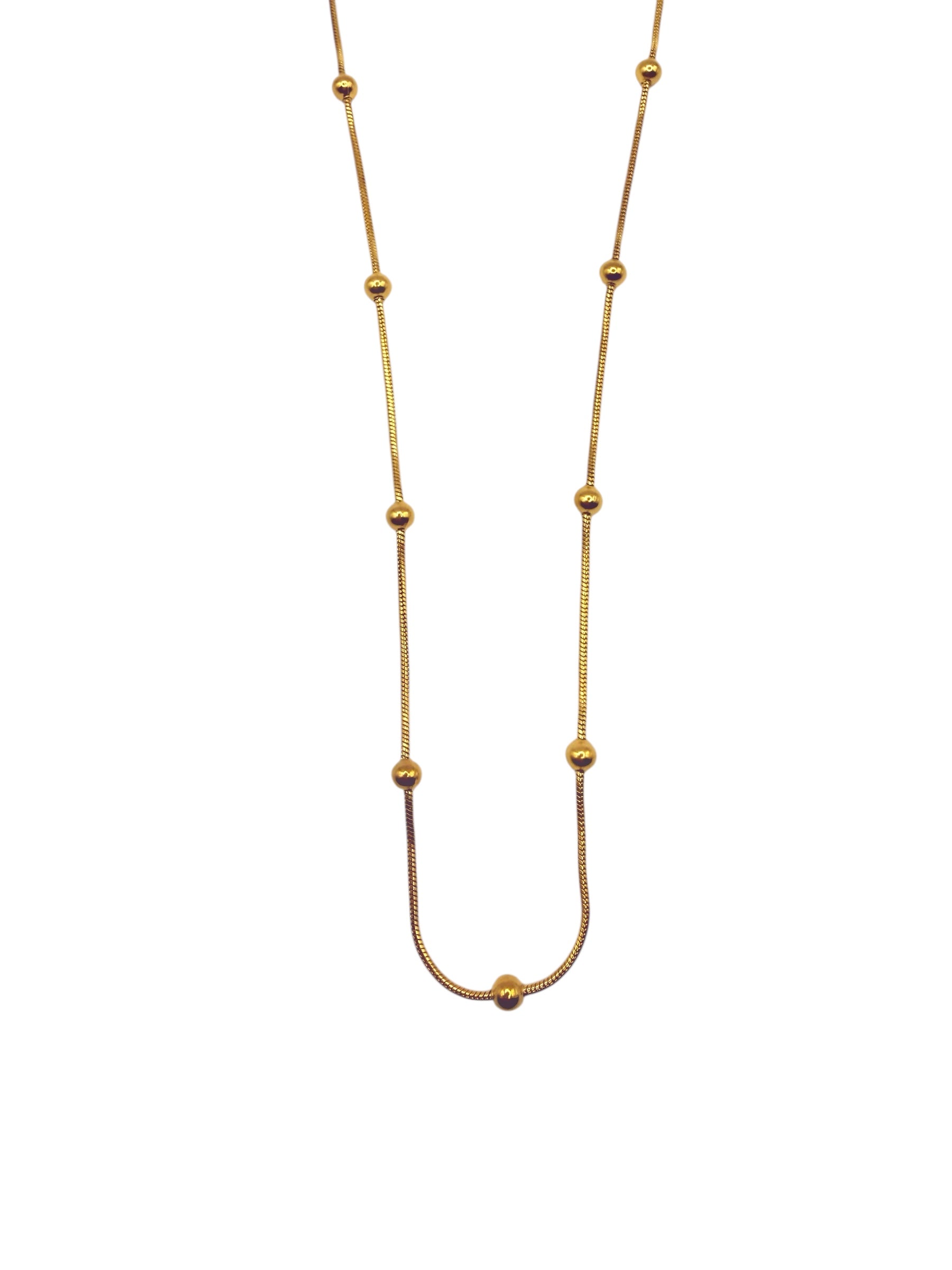 Lange Halskette mit Kugel-Details - Zeitlose Eleganz