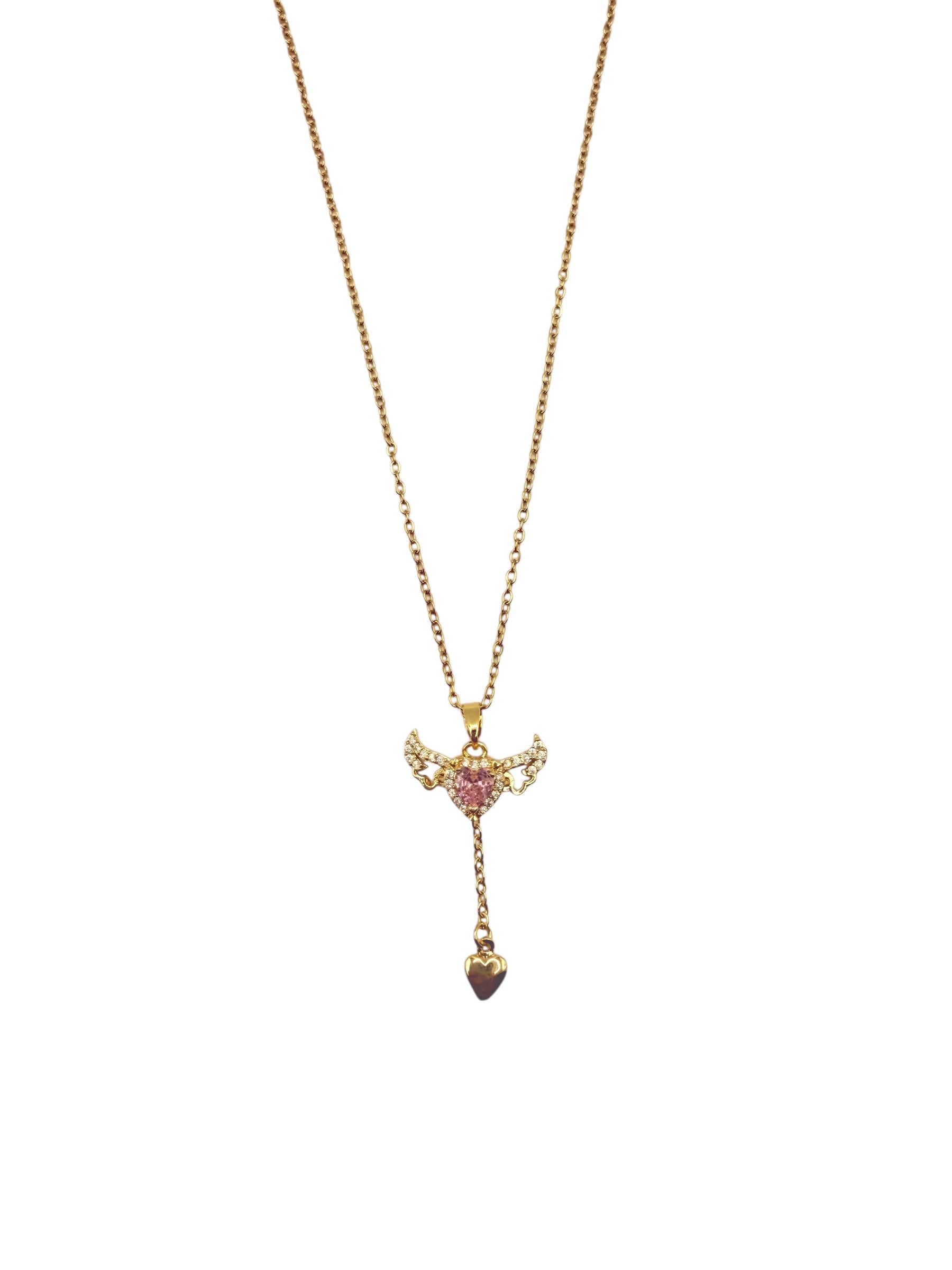 Halskette mit Herz & Flügeln - Symbol für Liebe und Freiheit