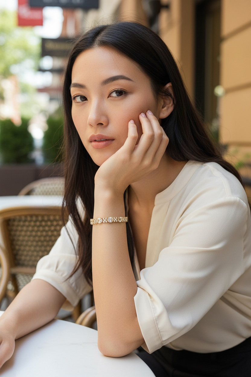 Elegantes Armband mit funkelnden Steinen