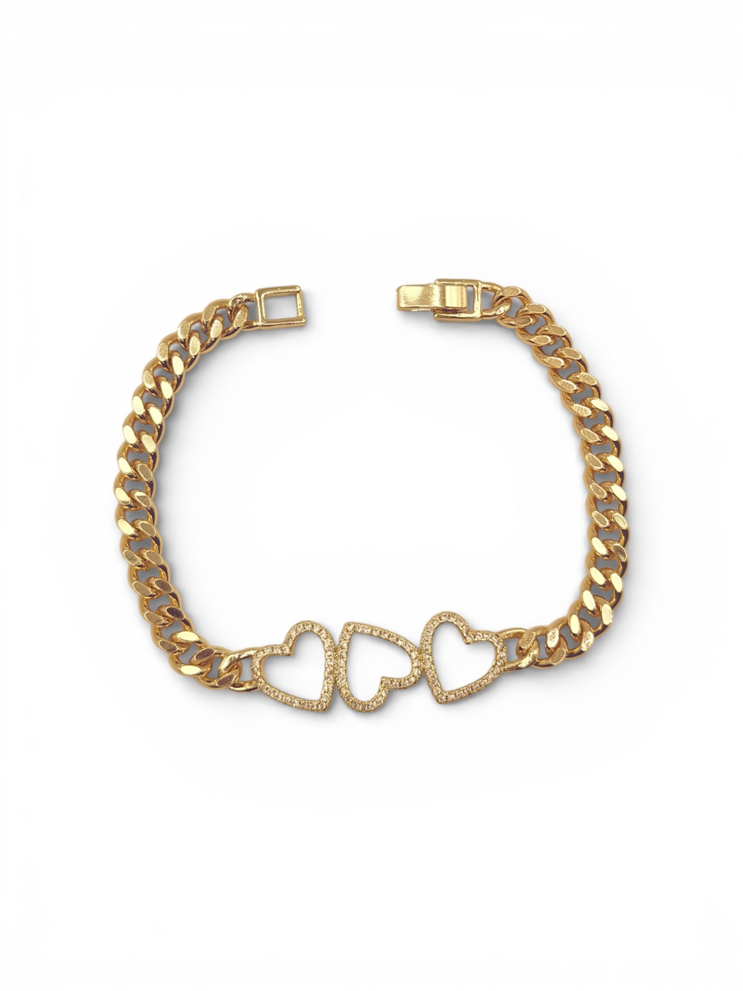 Herzarmband in Goldoptik