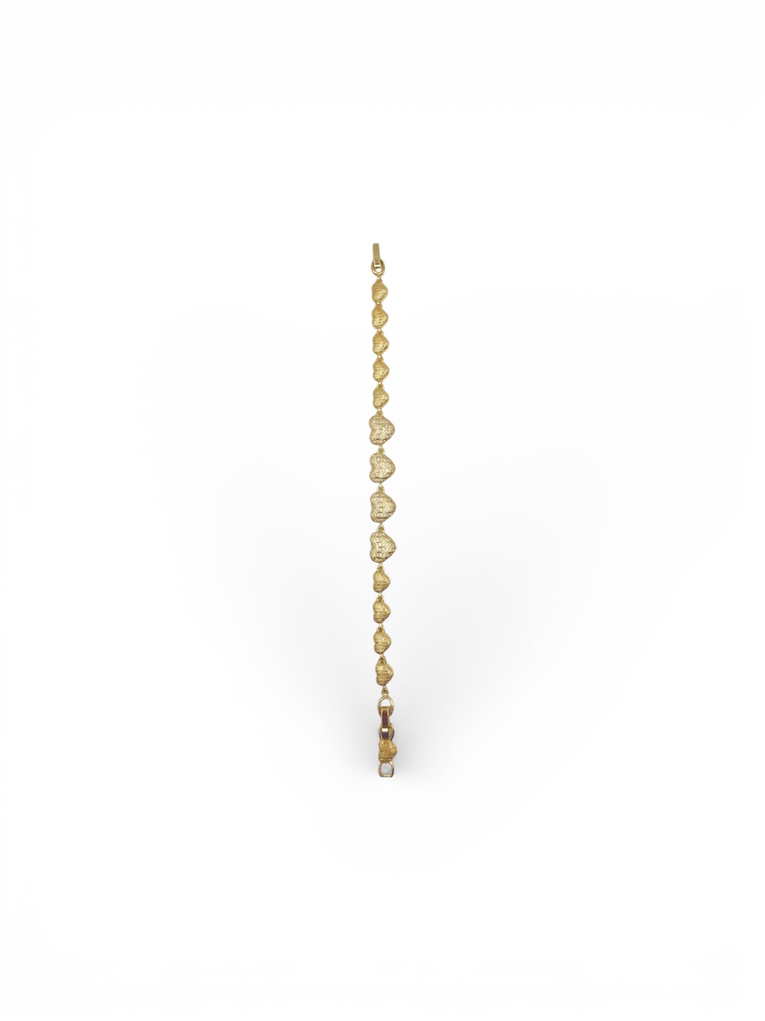 Herzarmband in strukturierter Goldoptik