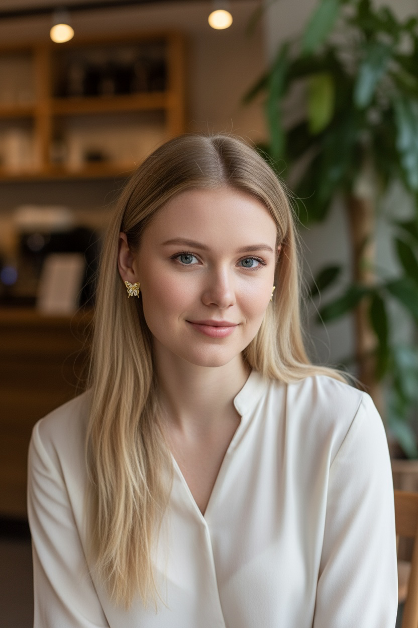 Elegante Schmetterlings-Ohrstecker mit Zirkonia - Goldfarben