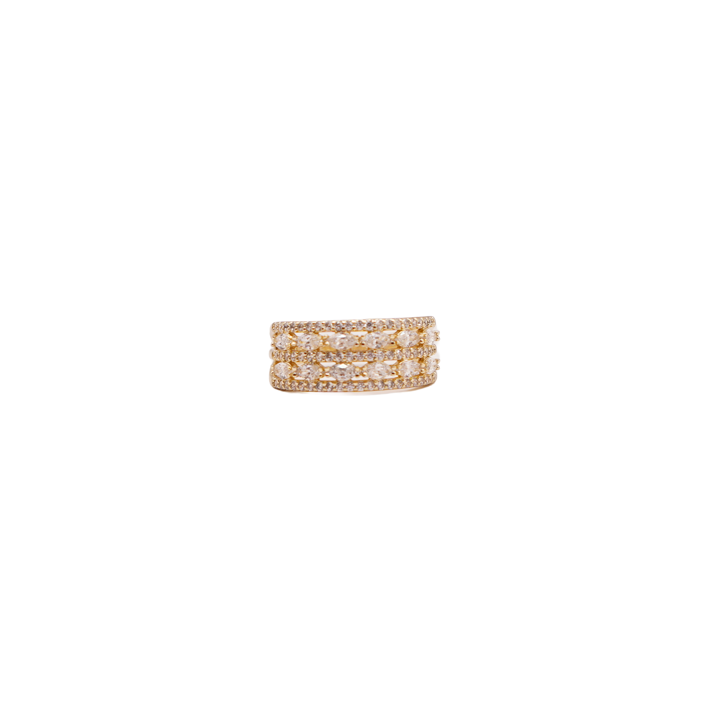 Goldfarbener Ring mit breitem Muster